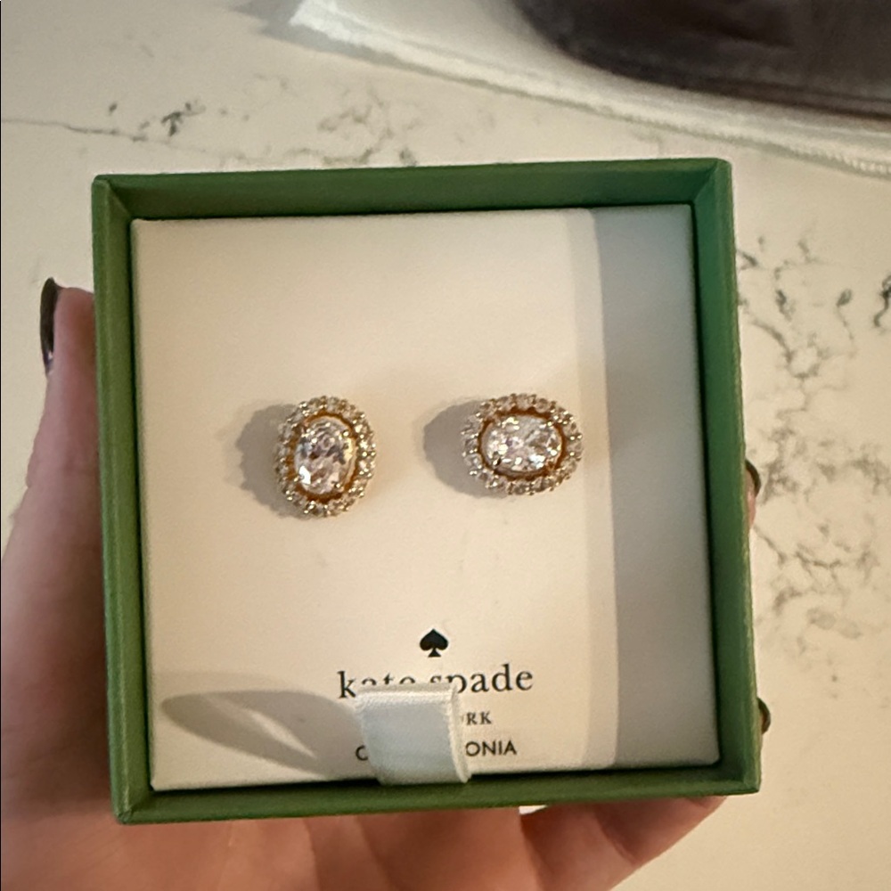 Kate Spade Gold and Silver Oval Earrings